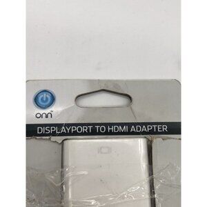Onn Display Port to HDMI Adapter Gold Plated Connectors